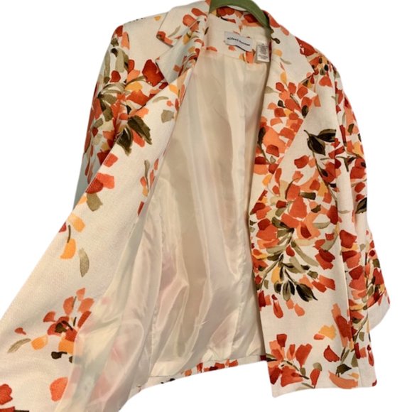 Alfred Dunner Floral Lightweight Lined Jacket | 12 - Picture 3 of 7